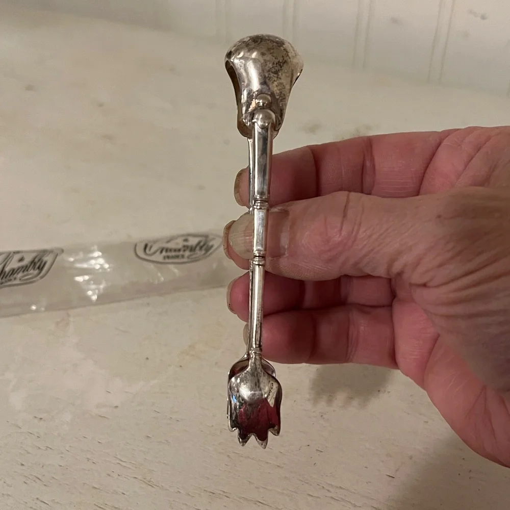Chambly France Silver Sugar Tongs